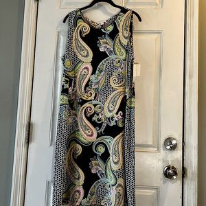 Charter Club Paisley Print dress. New with tags size XL. Iron free, cruise wear